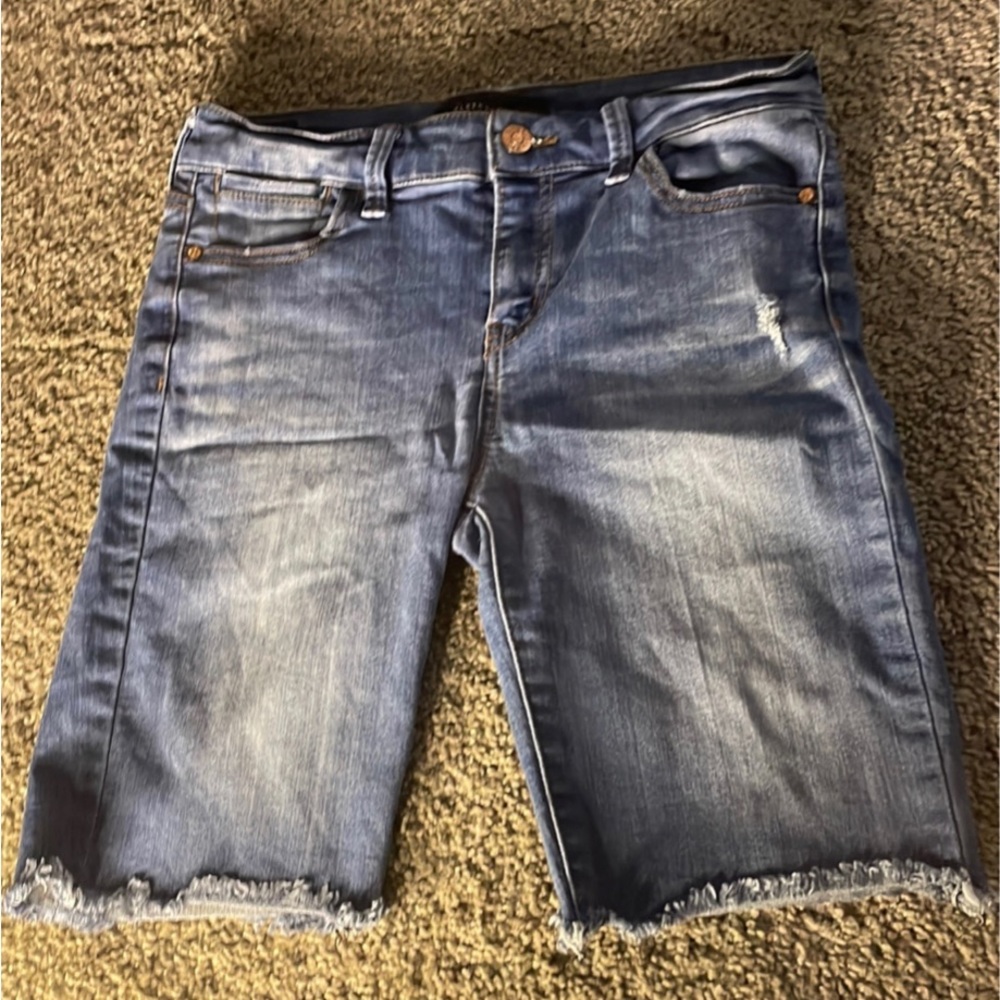 Thigh-High Denim Jean Shirts